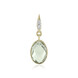 9K Green Amethyst Gold Pendant