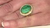 Anillo en plata con Malaquita (Adela Silber)