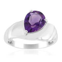Zilveren ring met een Uruguay amethist