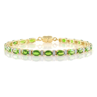 Russian Diopside Silver Bracelet