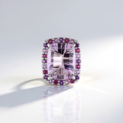 Ciondolo in argento con Ametista Rose de France
