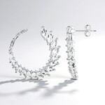 Orecchini in argento con Topazio Bianco