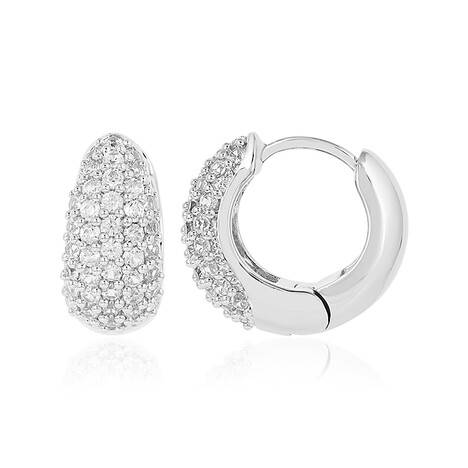 Zirkon-Silberohrringe