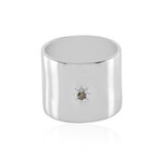 Anillo en latón con Diamante chocolate I3 (Juwelo Style)