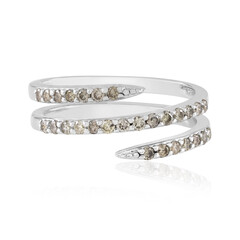 Zilveren ring met I2 Bruine Diamanten