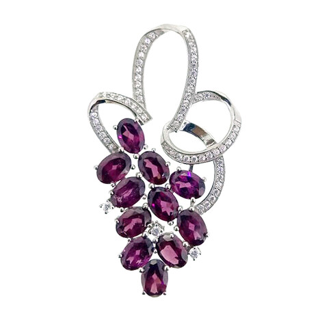 Ciondolo in argento con Rodolite