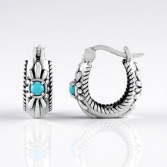 Orecchini in argento con Turchese Sleeping Beauty