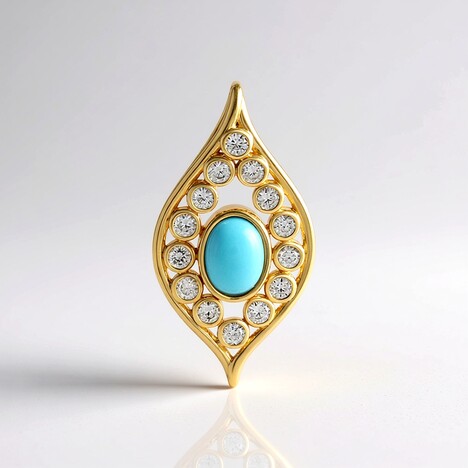 Ciondolo in argento con Turchese Sleeping Beauty (de Melo)