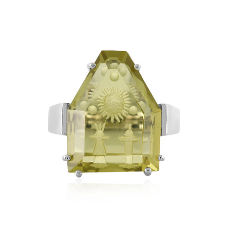 Zilveren ring met een Limoen Kwarts