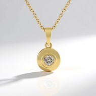 Collana in argento con Diamante Cioccolato I2
