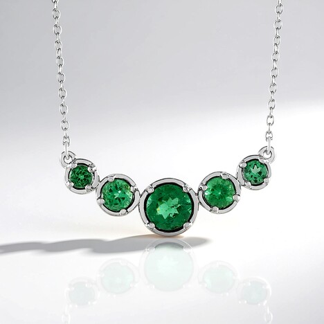 Collana in argento con Apatite Verde