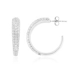 Zilveren oorbellen met zirkonen