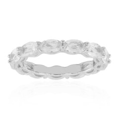 Anello in argento con Topazio Bianco