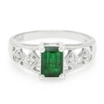 Zilveren ring met een Bahia-smaragd