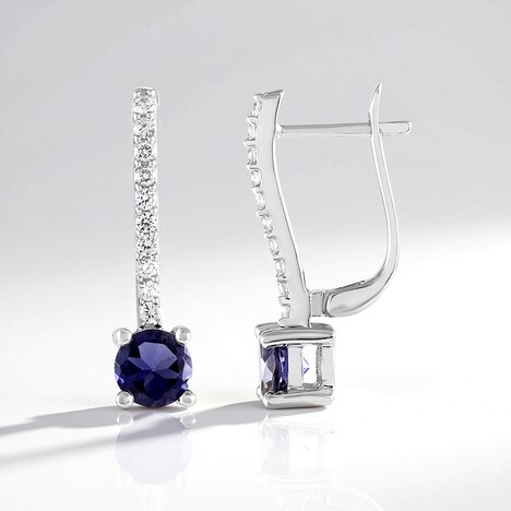 Orecchini in argento con Iolite