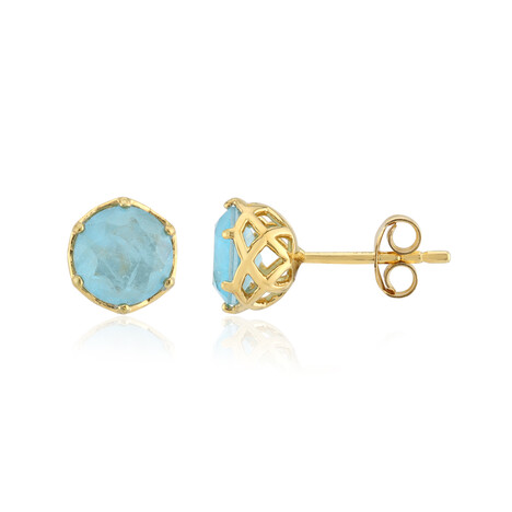 Pendientes en plata con Cuarzo azul pastel