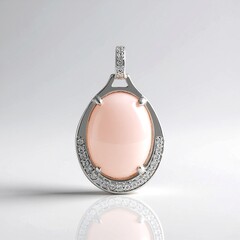 Ciondolo in argento con Calcedonio Rosa