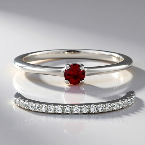 Anello in argento con Spinello Rosso
