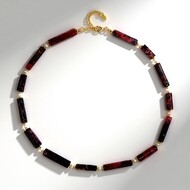 Collar en plata con Rodonita