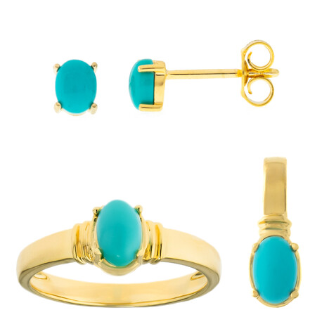 Sleeping Beauty-Türkis-Silberset