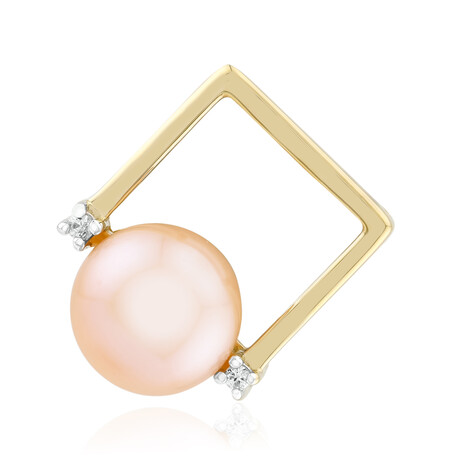 Colgante en plata con Perla naranja Freshwater (TPC)