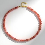 Collana in argento con Agata Mistica Rosa