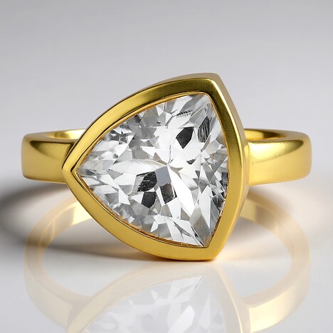Bague en argent et Quartz blanc (MONOSONO COLLECTION)