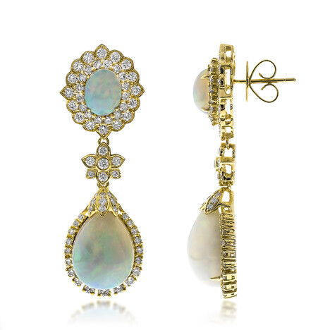 Boucles d'oreilles en or et Opale Welo AAA