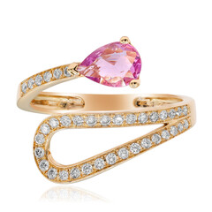 Pinkfarbener Saphir-Goldring (Nara Jewelry)