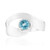 Anello in argento con Apatite Blu (Pallanova)