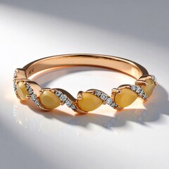 Anello in oro con Opale di Welo AAA