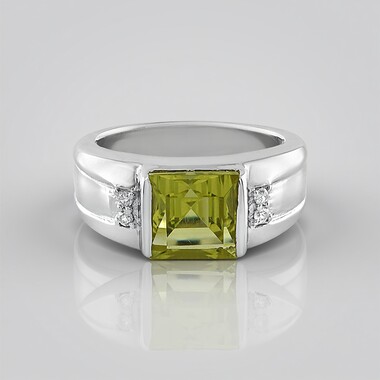 Zilveren ring met een Limoen Kwarts