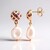Purple Freshwater Pearl Silver Earrings