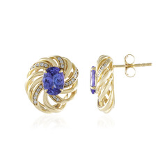 Boucles d'oreilles en or et Tanzanite AAA (de Melo)
