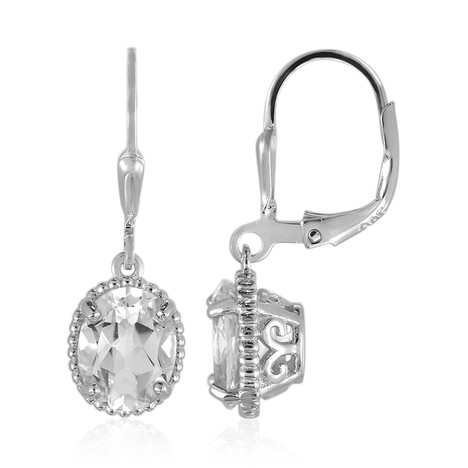 Orecchini in argento con Topazio Bianco