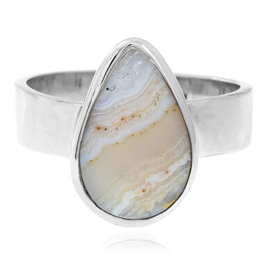 Zilveren ring met een Kant Agaat