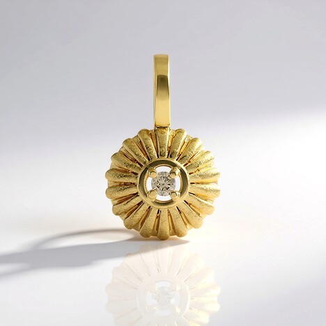 Ciondolo in argento con Diamante Champagne I2 (de Melo Essence)