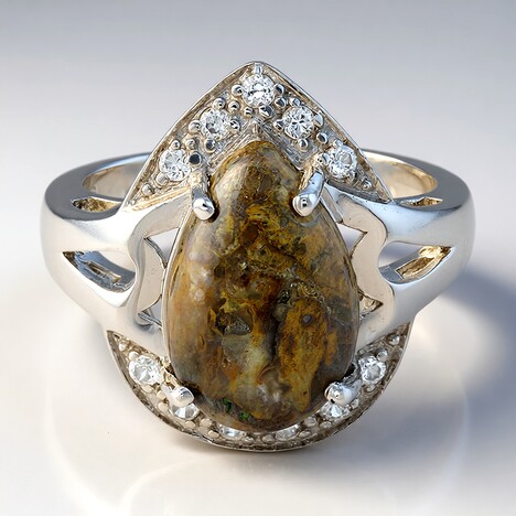 Anello in argento con Quarzo Dinosauro