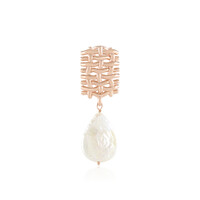 Zilveren hanger met een Witte zoetwater kweekparel