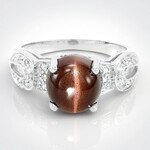 Anello in argento con Scapolite Occhio di Gatto