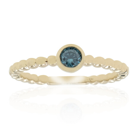 Anillo en oro con Diamante azul SI2  (de Melo Gold)