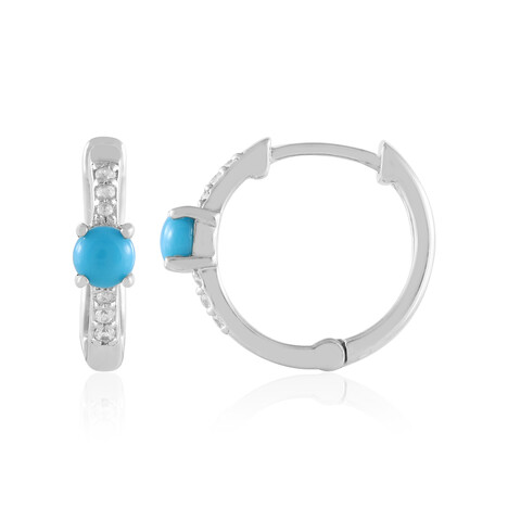 Boucles d'oreilles en argent et Turquoise Sleeping Beauty (Faszination Türkis)