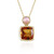 Madeira Citrine Silver Necklace (KM by Juwelo)