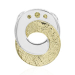 Gelber Saphir-Silberanhänger (MONOSONO COLLECTION)