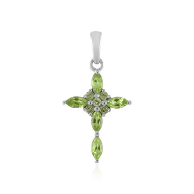 Arizona-Peridot-Silberanhänger