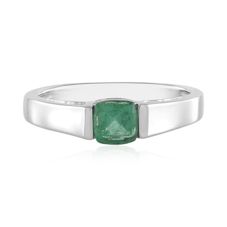 Anillo en plata con Apatita verde