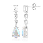 Pendientes en plata con Cuarzo Rayo de luna