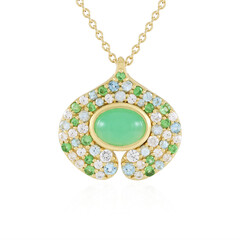 Collana in argento con Crisoprasio