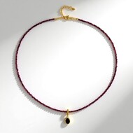 Collier en argent et Grenat du Mozambique