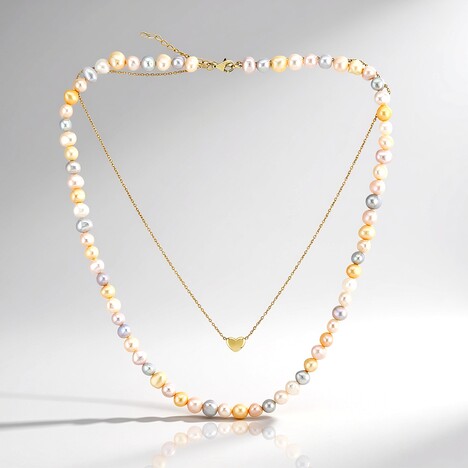Collana in argento con Perla d'Acqua Dolce Bianca (TPC)